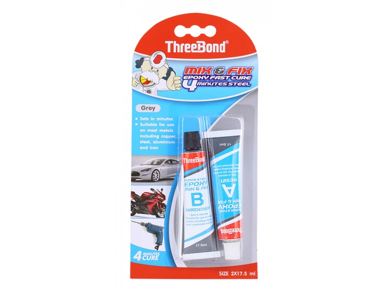 กาวติดเหล็กหลอดคู่ ตรา ทรีบอนด์ กาวติดเหล็กหลอดคู่ ตรา ทรีบอนด์