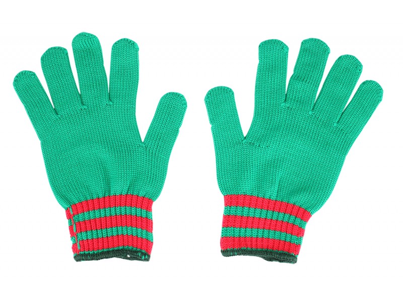 ถุงมือผ้า ไนล่อน ลายริ้วข้อมือ ถุงมือผ้า ไนล่อน ลายริ้วข้อมือ