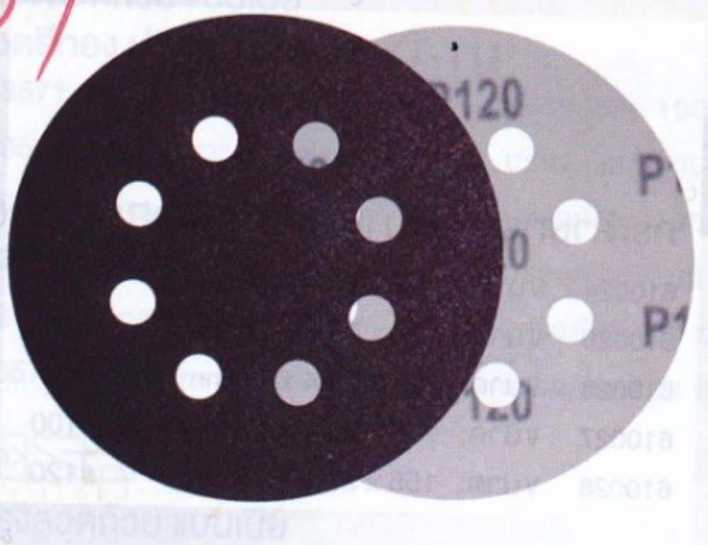 กระดาษทรายกลม รุ่น สักหลาด มีรู 8รู  HORSE SHOE กระดาษทรายกลม รุ่น สักหลาด มีรู 8รู  HORSE SHOE