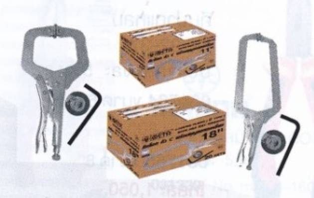 คีมล็อคตัว G ปากขยายได้ พร้อมกุญแจหกเหลี่ยม คีมล็อคตัว G ปากขยายได้ พร้อมกุญแจหกเหลี่ยม