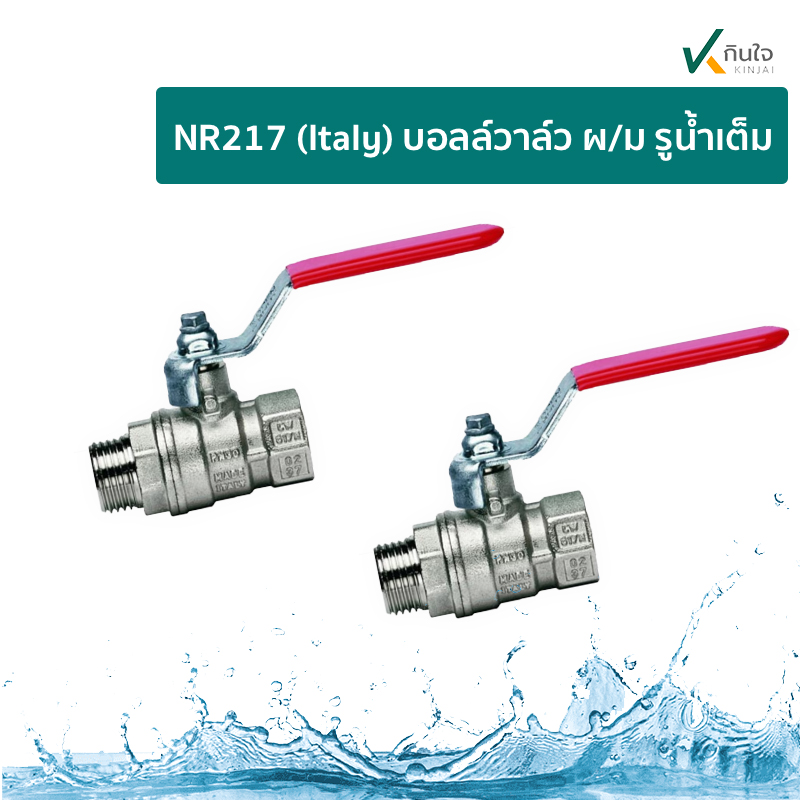 NR217 (Italy) บอลล์วาล์ว ผ/ม รูน้ำเต็ม NR217 (Italy) บอลล์วาล์ว ผ/ม รูน้ำเต็ม