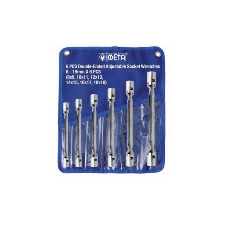 ประแจบล็อคข้ออ่อน 2 ข้าง แบบชุด  META 6 ตช. No.2233  #113110  ประแจบล็อคข้ออ่อน 2 ข้าง แบบชุด  META 6 ตช. No.2233  #113110