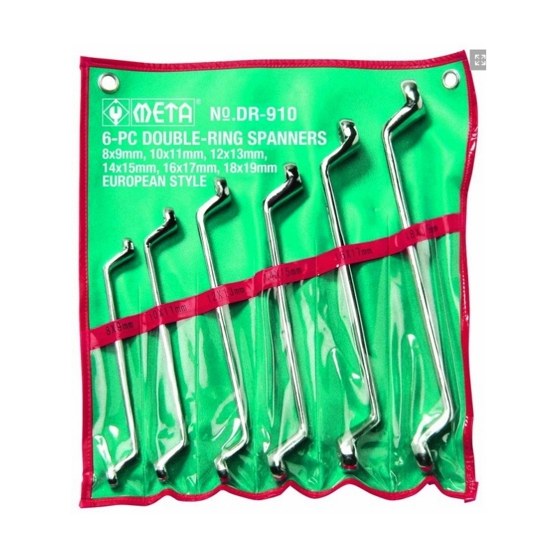 ประแจแหวนคู่ META แบบชุด No.DR-910 ประแจแหวนคู่ META แบบชุด No.DR-910