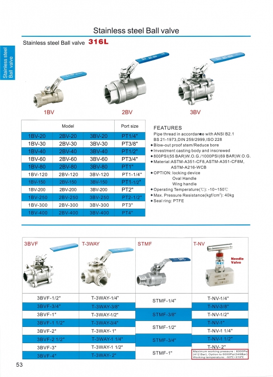 Stainless steel Ball valve หน้า 53-54 65-66 70-72 74 DSFC สอบถามราคาก่อนสั่ง Stainless steel Ball valve หน้า 53-54 65-66 70-72 74 DSFC สอบถามราคาก่อนสั่ง