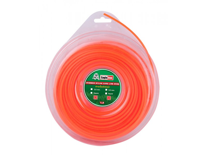 สายเอ็นตัดหญ้า ตรา Eagle One สีส้ม เส้นกลม สายเอ็นตัดหญ้า ตรา Eagle One สีส้ม เส้นกลม