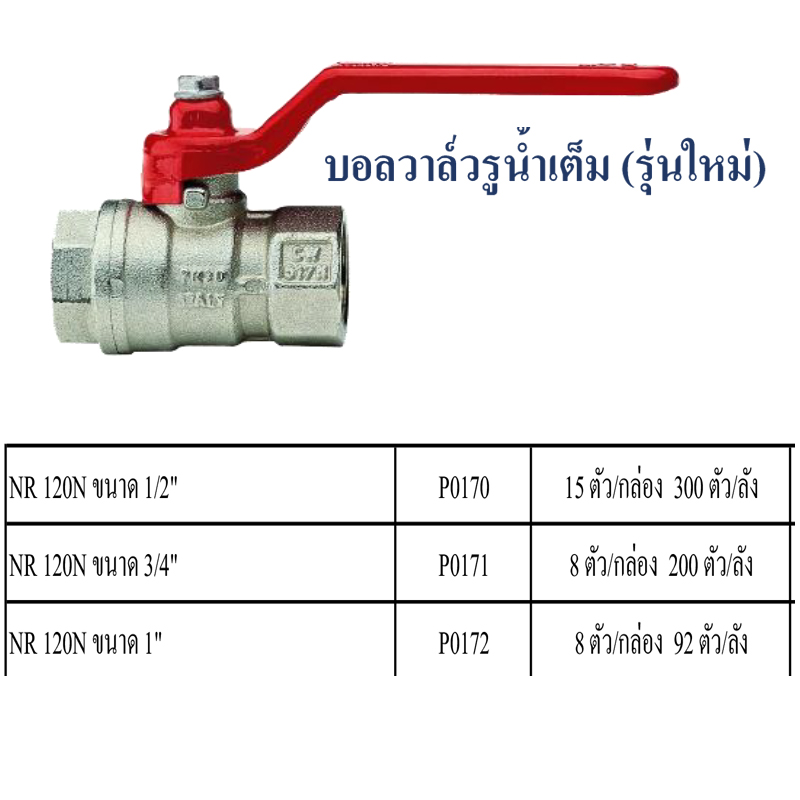 บอลวาล์วรูน้ำเต็ม รุ่นใหม่ มีหลายขนาด ราคาขายต่อกล่อง สินค้าได้ตามรูป บอลวาล์วรูน้ำเต็ม รุ่นใหม่ มีหลายขนาด ราคาขายต่อกล่อง สินค้าได้ตามรูป