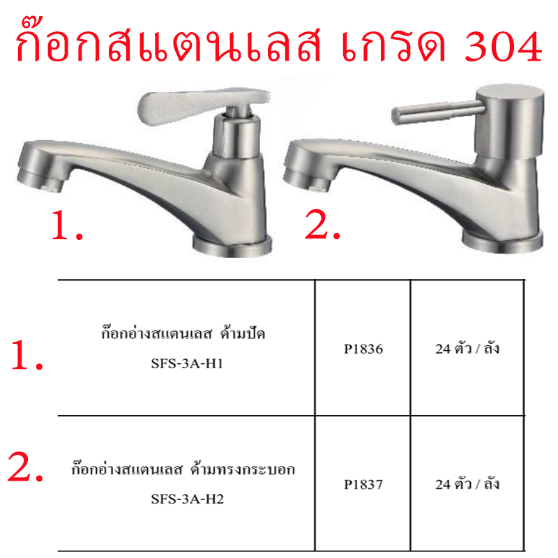 ก๊อกอ่างสแตนเลส ด้ามปัดและด้ามทรงกระบอก ราคาขายต่อลัง สินค้าได้ตามรูป ก๊อกอ่างสแตนเลส ด้ามปัดและด้ามทรงกระบอก ราคาขายต่อลัง สินค้าได้ตามรูป