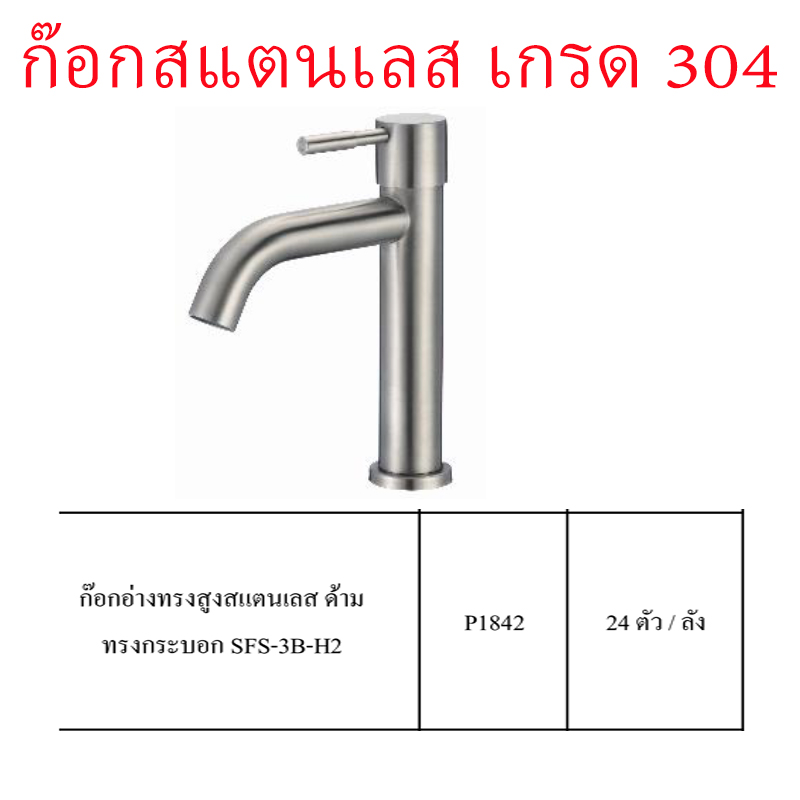 ก๊อกอ่างทรงสูงด้ามสแตนเลส ด้ามทรงกระบอก ราคาขายต่อลัง สินค้าได้ตามรูป ก๊อกอ่างทรงสูงด้ามสแตนเลส ด้ามทรงกระบอก ราคาขายต่อลัง สินค้าได้ตามรูป