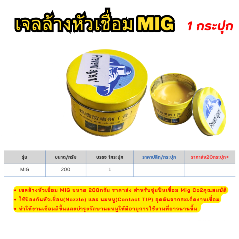 เจลล้างหัวเชื่อม MIG เจลล้างหัวเชื่อม MIG