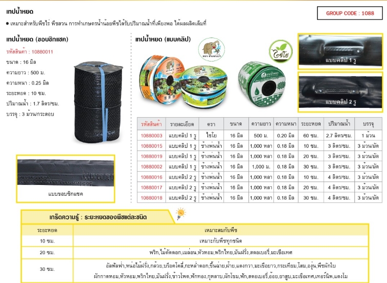 เทปน้ำหยด ขอบซิกแซก และ เทปน้ำหยด แบบตลิป เทปน้ำหยด ขอบซิกแซก และ เทปน้ำหยด แบบตลิป