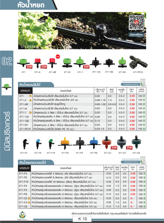 หัวน้ำหยด ตราไชโยนิ้วเพรช หัวน้ำหยด ตราไชโยนิ้วเพรช