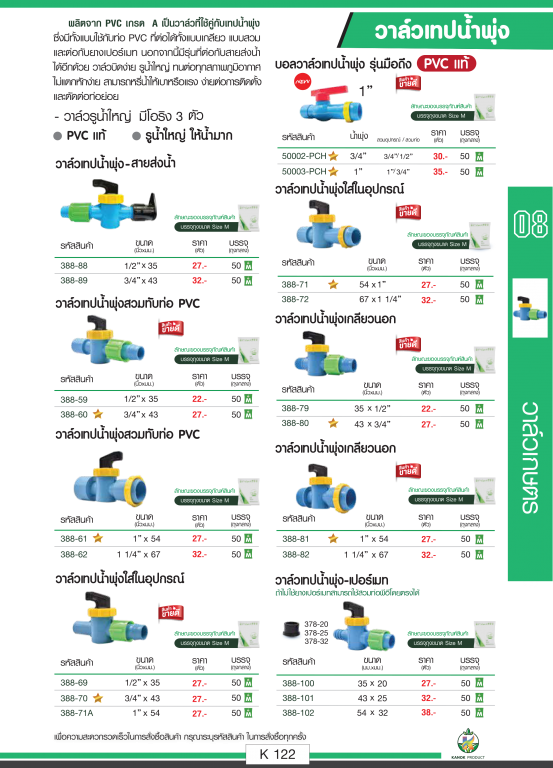 วาล์วเทปน้ำพุ่ง ตราไชโยนิ้วเพรช รายละเอียดสินค้าตามภาพ วาล์วเทปน้ำพุ่ง ตราไชโยนิ้วเพรช รายละเอียดสินค้าตามภาพ