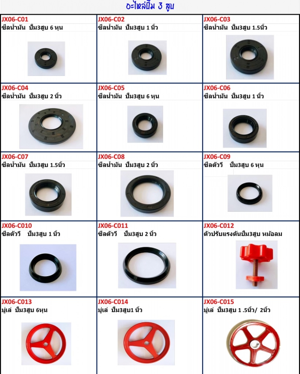 อะไหล่ปั๊ม 3 สูบ สินค้าตามภาพ อะไหล่ปั๊ม 3 สูบ สินค้าตามภาพ