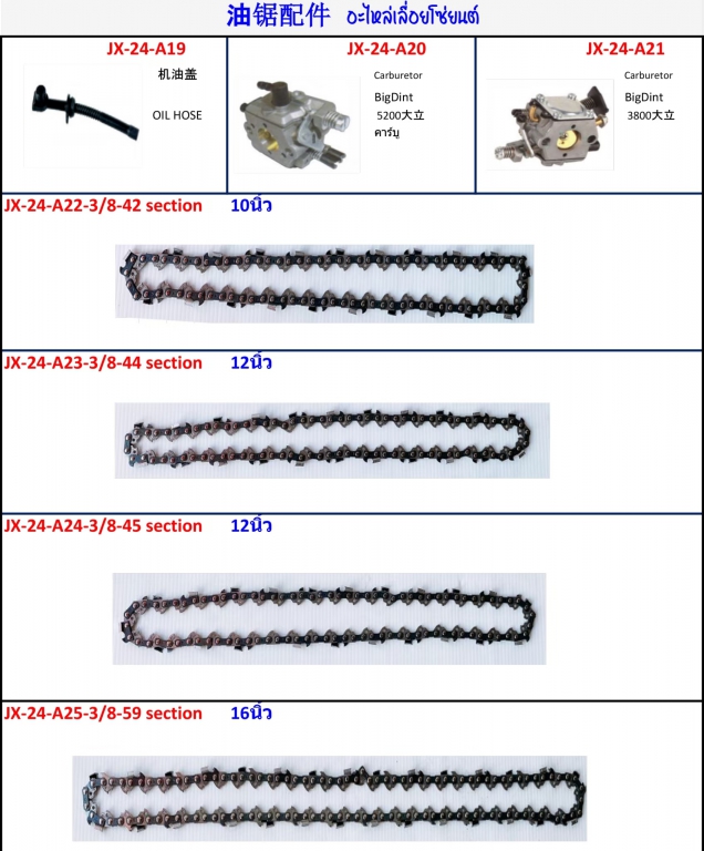 อะไหล่เลื่อยโซ่ยนต์ สินค้าตามภาพ อะไหล่เลื่อยโซ่ยนต์ สินค้าตามภาพ