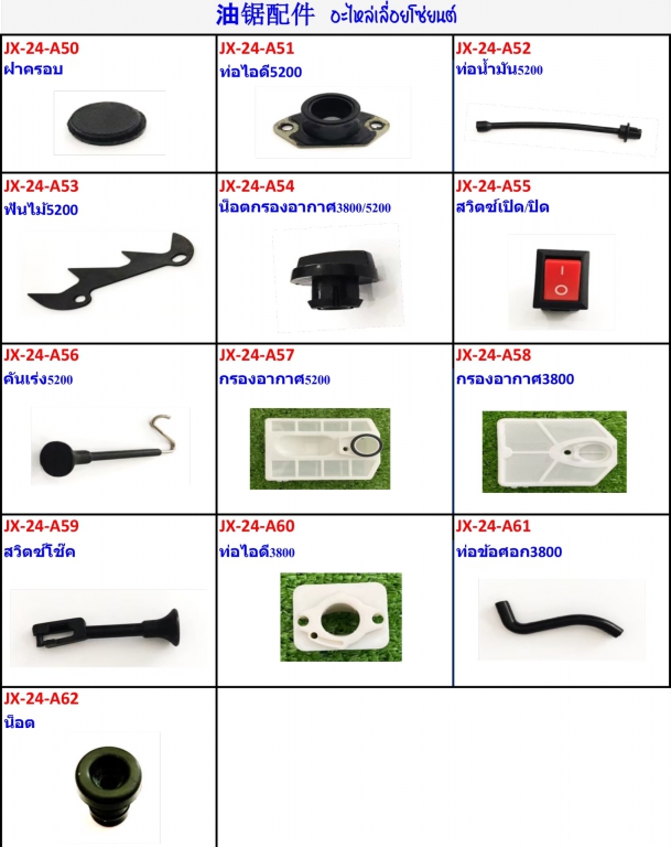 อะไหล่เลื่อยโซ่ยนต์ สินค้าตามภาพ อะไหล่เลื่อยโซ่ยนต์ สินค้าตามภาพ