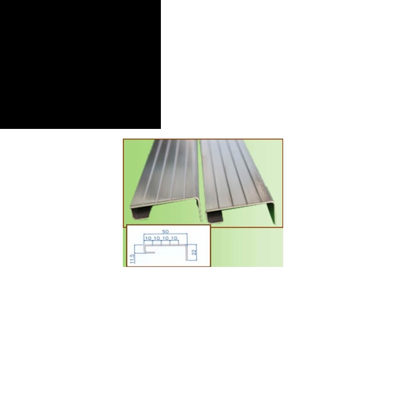 จมูกบันไดสแตนเลส 2 นิ้ว SSN-50 ราคาต่อ 1 เส้น จมูกบันไดสแตนเลส 2 นิ้ว SSN-50 ราคาต่อ 1 เส้น