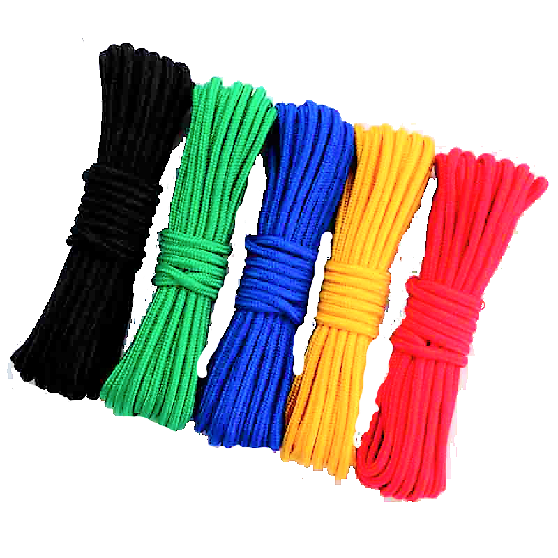 เชือกกลมลูกเสือ 8 มิล คละสี ยาว 20 เมตร เชือกกลมลูกเสือ 8 มิล คละสี ยาว 20 เมตร