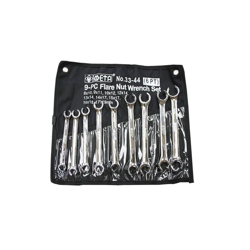 ประแจแหวนผ่า 2 ข้าง META (9ตัวชุด) #114410/114510 ประแจแหวนผ่า 2 ข้าง META (9ตัวชุด) #114410/114510