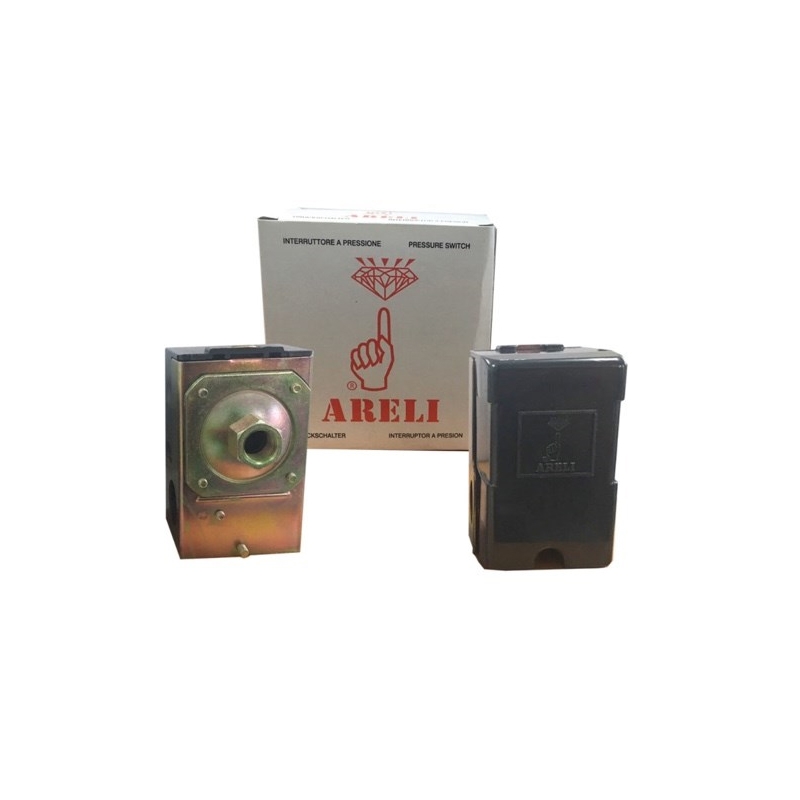 สวิทซ์ปั๊มลม 1/4 ARELI (A-18) นิ้วเพชร ผลิตไทย รุ่นเต็ม ไม่ลดส่วนผสม เทคโนโลยี อิตาลี่ สวิทซ์ปั๊มลม 1/4 ARELI (A-18) นิ้วเพชร ผลิตไทย รุ่นเต็ม ไม่ลดส่วนผสม เทคโนโลยี อิตาลี่