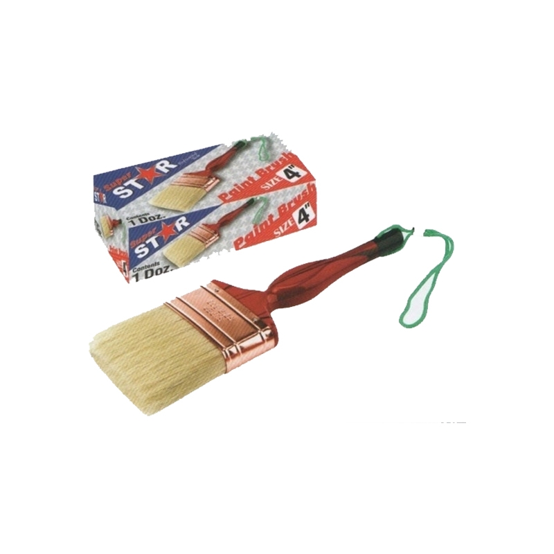 แปรงทาสี No.808 Super Star ขนหนาสีขาว หุ้มโลหะ ทองแดง ราคาต่อ 1 โหล 112800 แปรงทาสี No.808 Super Star ขนหนาสีขาว หุ้มโลหะ ทองแดง ราคาต่อ 1 โหล 112800