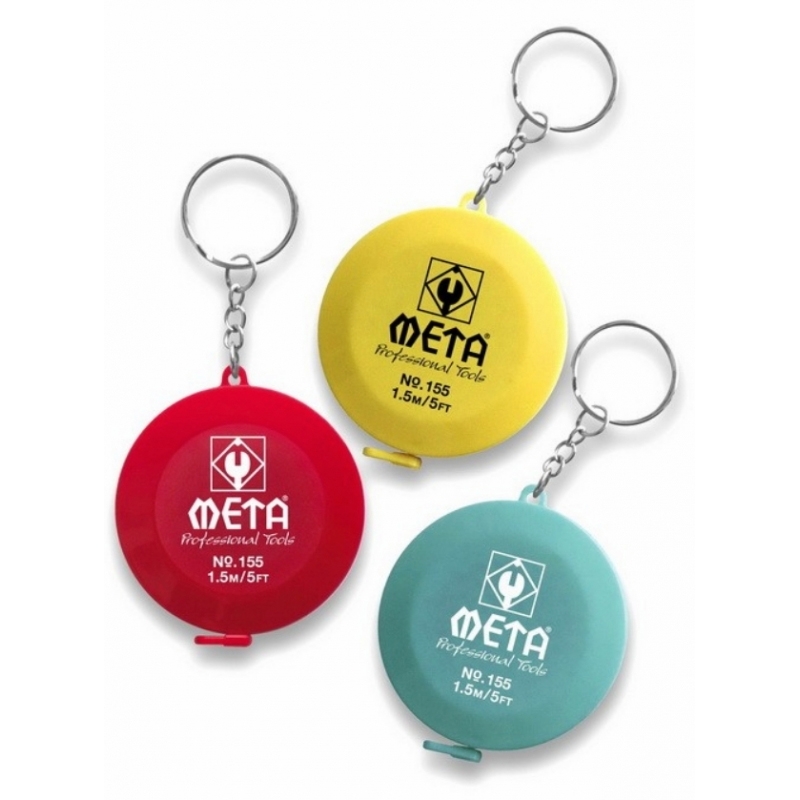 ตลับเมตรไฟเบอร์ มีพวงกุญแจ No.155 # 1.5 M.x7.5 mm ตลับเมตรไฟเบอร์ มีพวงกุญแจ No.155 # 1.5 M.x7.5 mm