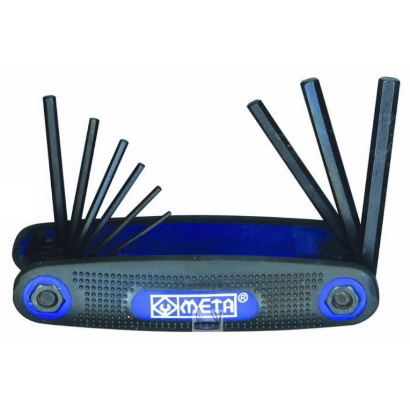 กุญแจหกเหลี่ยมพับได้ 8 ตช.ชนิดมิล META No.JL2250 กุญแจหกเหลี่ยมพับได้ 8 ตช.ชนิดมิล META No.JL2250