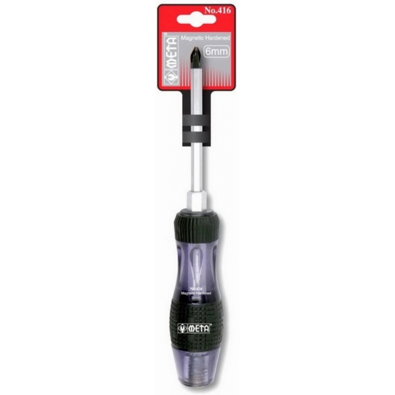 ไขควงหัวทะลุแกนหกเหลี่ยมชุบสติม META / No.416 แกนใช้ปากตายขันได้ ไขควงหัวทะลุแกนหกเหลี่ยมชุบสติม META / No.416 แกนใช้ปากตายขันได้