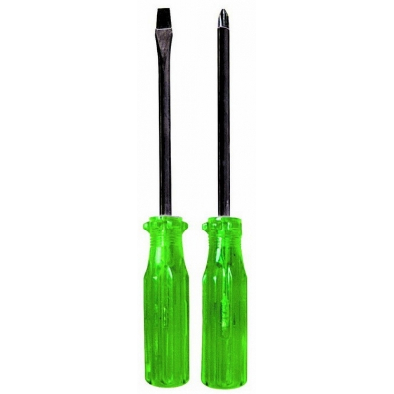 ไขควงด้ามพลาสติกสีเขียวแกนดำ แกนกลม WOLD CHAMP #020010 ไขควงด้ามพลาสติกสีเขียวแกนดำ แกนกลม WOLD CHAMP #020010