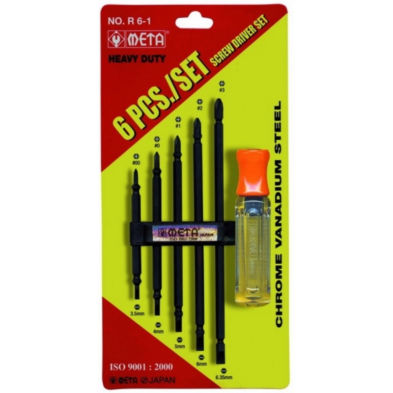 ไขควงสลับหกเหลี่ยม 6 ตช.META No.R6-1 ไขควงสลับหกเหลี่ยม 6 ตช.META No.R6-1