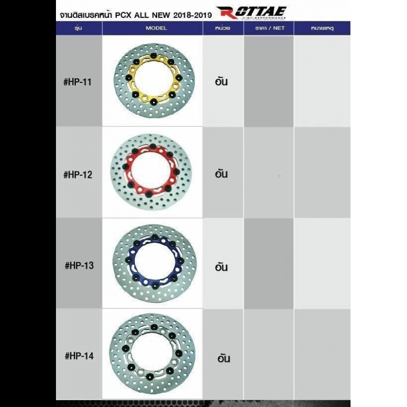 จานดิสเบรคหน้า PCX ALL NEW 2018-2019 OTTAE จานดิสเบรคหน้า PCX ALL NEW 2018-2019 OTTAE