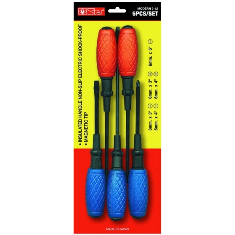 ไขควงกันฉนวน STAR 5 ตัวชุด  #020941 ไขควงกันฉนวน STAR 5 ตัวชุด  #020941