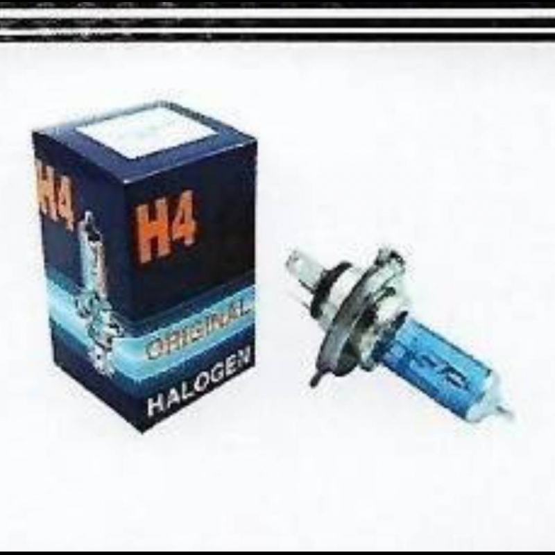 หลอดไฟหน้า 3 ขา H4 (12V 35W) หลอดฟ้า หลอดไฟหน้า 3 ขา H4 (12V 35W) หลอดฟ้า