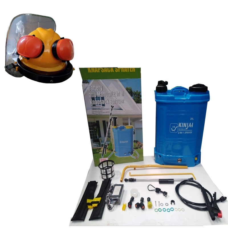 เครื่องพ่นยาแบตเตอรี่ 2IN1 อะไหล่ครบชุด ขนาด 16 ลิตร ยี่ห้อ KINJAI แถม หมวกนิีรภัยกันน้ำยา เครื่องพ่นยาแบตเตอรี่ 2IN1 อะไหล่ครบชุด ขนาด 16 ลิตร ยี่ห้อ KINJAI แถม หมวกนิีรภัยกันน้ำยา