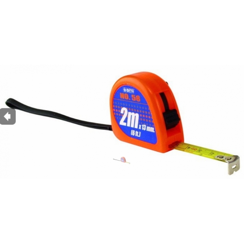 ตลับเมตร META ขนาด2 m.x13mm. NO.58 ตลับเมตร META ขนาด2 m.x13mm. NO.58