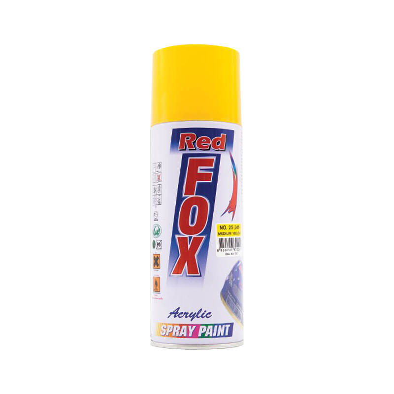 สีสเปรย์ เรดฟอกซ์ #25 MEDIUM YELLOW สีสเปรย์ เรดฟอกซ์ #25 MEDIUM YELLOW