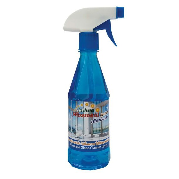 น้ำยาเช็ดกระจก ตรา ไวซ์เมด หัวสเปร์ย 440 ml. น้ำยาเช็ดกระจก ตรา ไวซ์เมด หัวสเปร์ย 440 ml.