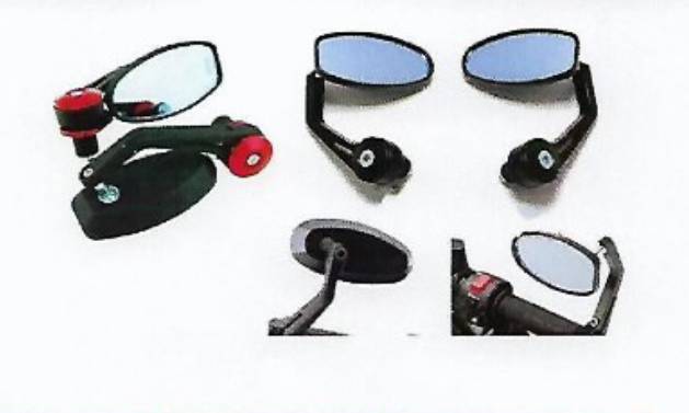 กระจกปลายแฮนด์ ตัดแสง อลูมิเนียม #4 (ทรงรี)ใช้ทั่วไป กระจกปลายแฮนด์ ตัดแสง อลูมิเนียม #4 (ทรงรี)ใช้ทั่วไป