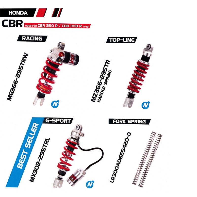 โช๊ค CBR250R/CBR300R \'11-18 โช๊ค CBR250R/CBR300R \'11-18