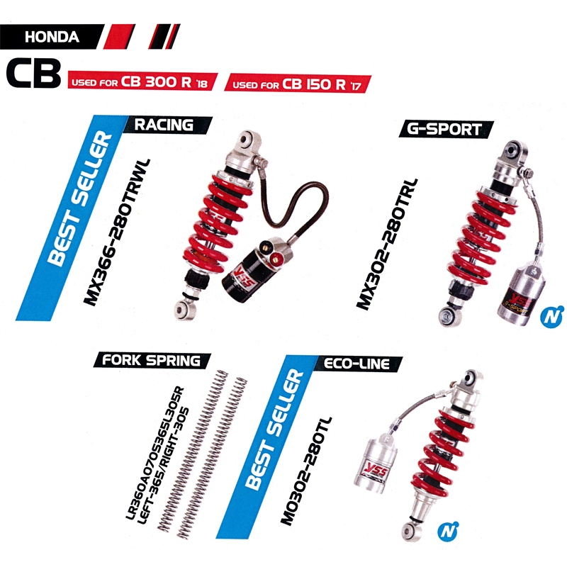 โช๊ค CB300R \'18/CB 150R \'17 โช๊ค CB300R \'18/CB 150R \'17