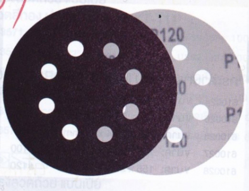 กระดาษทรายกลม รุ่น สักหลาด มีรู 8รู HORSE SHOE