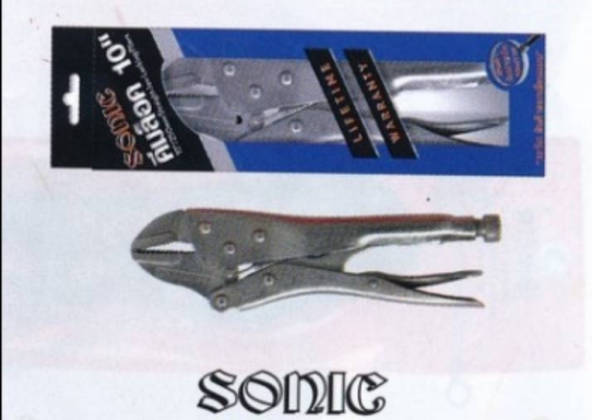 คีมล็อค SONIC ขนาด 10 นิ้ว ราคาต่อ 6 อัน