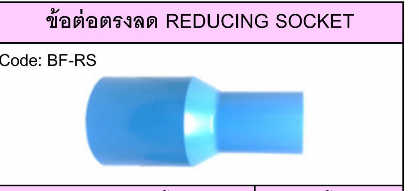 ข้อต่อตรงลด มิติ13.5 ตามมาตรฐาน มอก. ยีห้อ BF ราคาต่อ 1 กล่อง