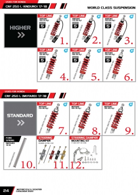 โช๊ค YSS USED FOR HONDA CRF-250