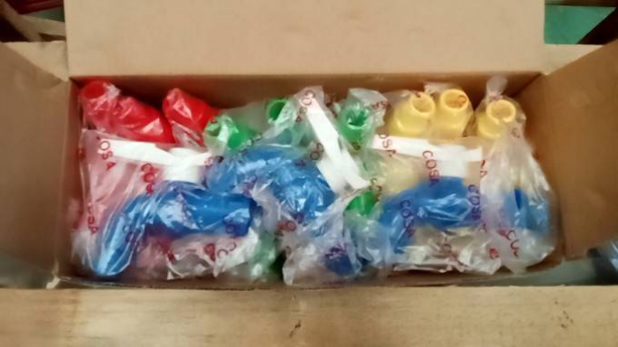 กํอกน้ำ PVC สนาม สีขรว ด้ามแฟนซี 1/2 ราคาต่อ 24 ตัว / 300 ตัว