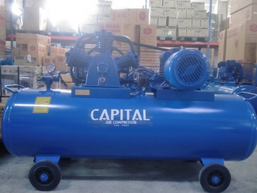 ปั๊มลม 5 แรง CAPITAL ถัง 315 ลิตร 3ลูกสูบ พร้อมมอเตอร์ 5 แรงม้า RADISON ไฟ 380 โวลต์ (3สาย)