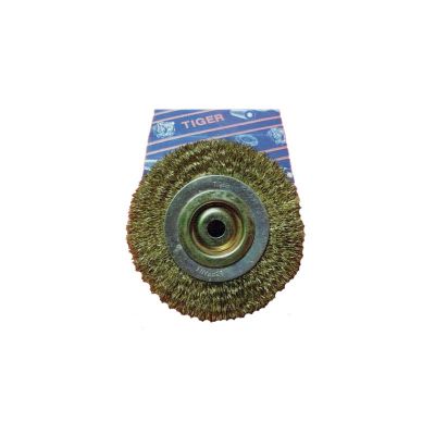 แปรงลวดกลมชุบทองเหลือง ตราเสือ