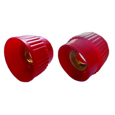 หัวพ่นยาหมวกแดง เกลียวในทองเหลือง