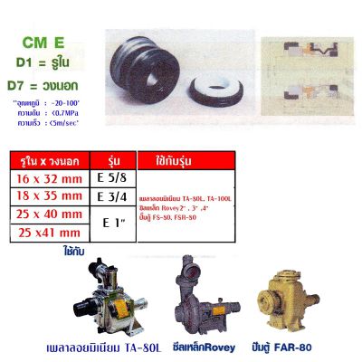 ซิลปั๊ม CME1-25x41mm ใช้สำหรับปั๊มเพลาลอยมิเนียม,ROVEY,ปั๊มตู้