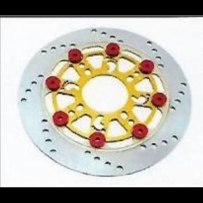จานดิสเบรค KW 8 หมุด JDB-K61 รุ่น PCX MSX WAVE-110 I 220 MM ไส้สีทอง หมุดแดง