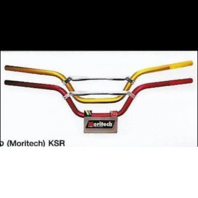 แฮนด์บาร์ #4 อลูมีเนียม + คานแฮนด์ ทรงกลาง (Moritech) KSR ทอง / แดง / เงิน / ชา / ดำ / น้ำเงิน